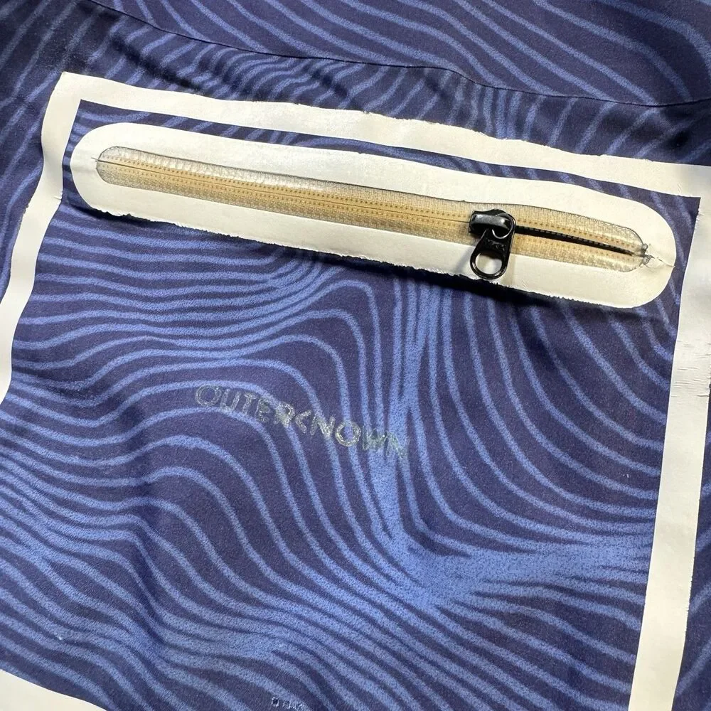 Outerknown Board Shorts Men’s 33 x 9 Blue Striped Stretch Skate Surfwear Beach